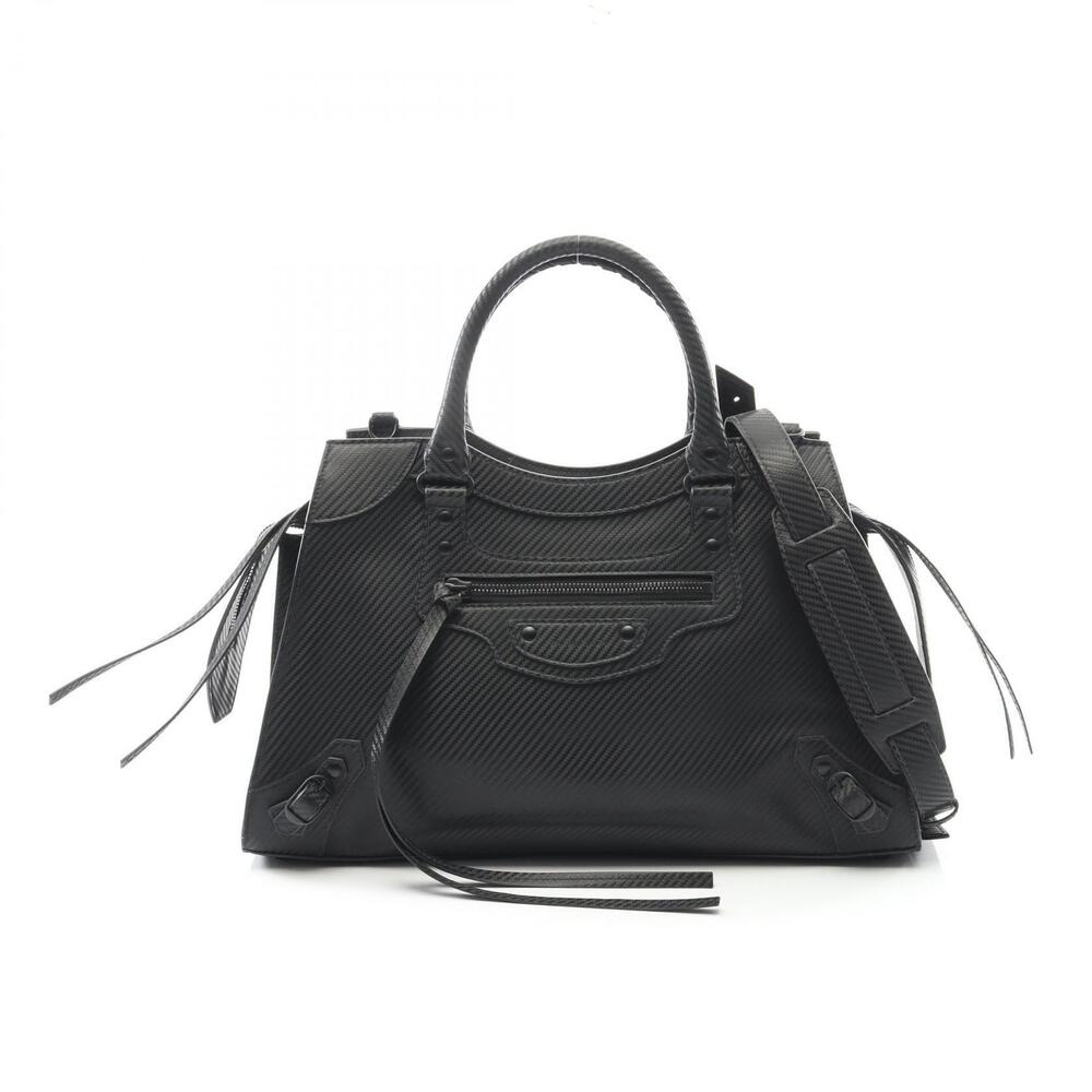 Balenciaga Neo City Handbag Canvas Black